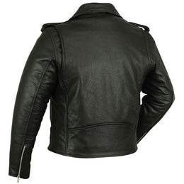 Jansen Men's Leather Motorcycle Jacket - Black Men's Leather Jackets Renegade Classics