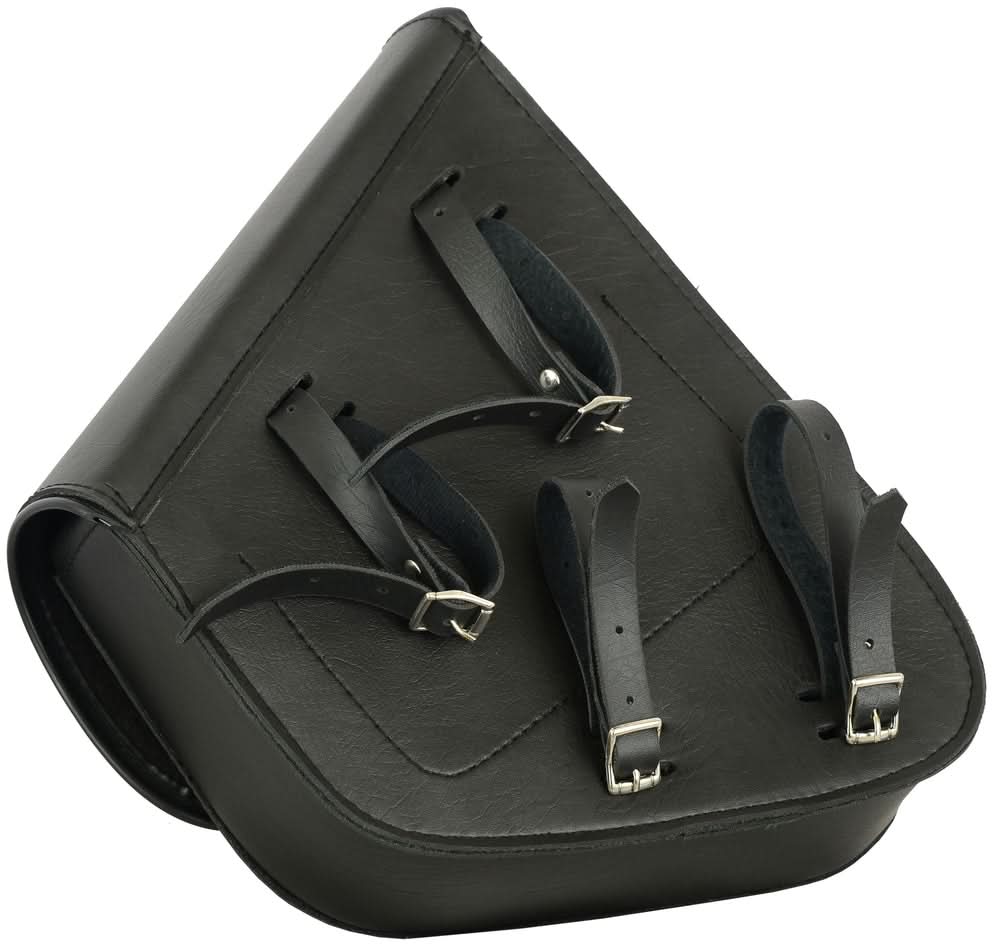 DS Left Side Synthetic Leather Swing Arm Bag W/ Buffalo Snaps Swingarm Bags Renegade Classics