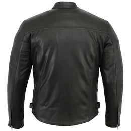 Sprinter Men’s Black Leather Motorcycle Jacket Men's Leather Jackets Renegade Classics