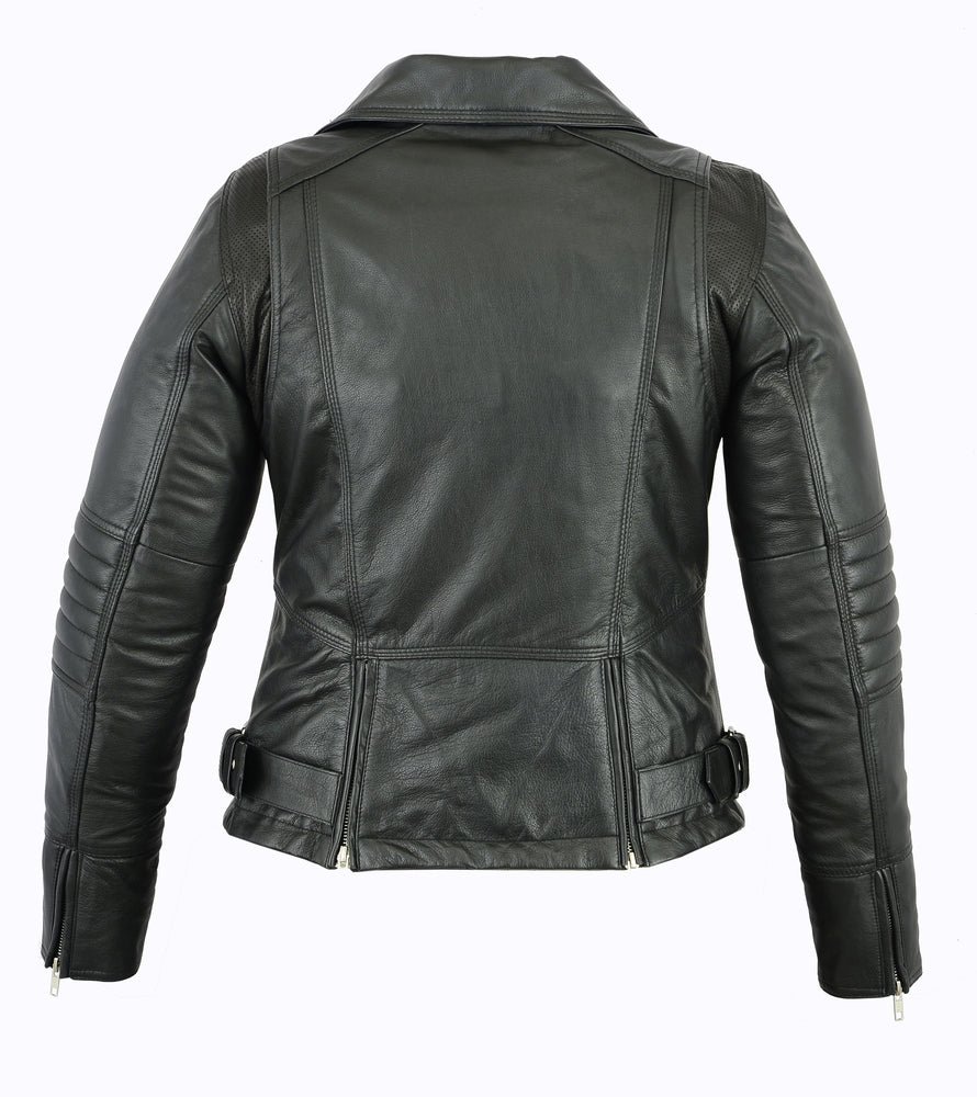 Pulse Glide Women's Black Leather Motorcycle Jacket Women's Leather Jackets Renegade Classics