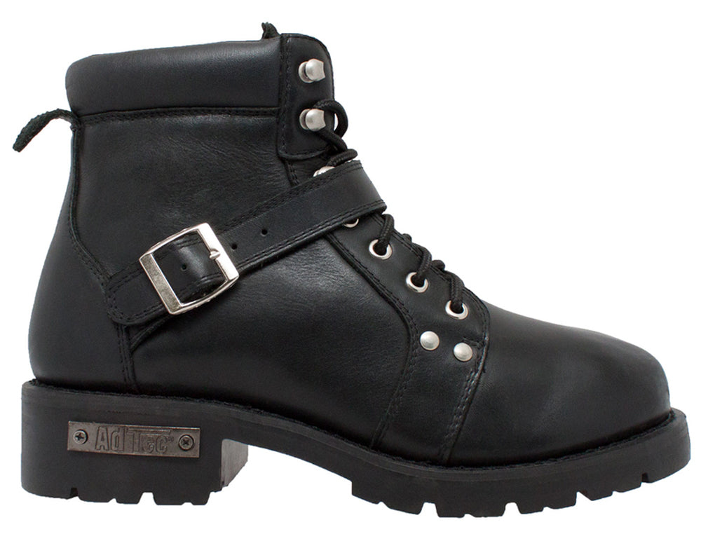 Edgewalker Men's 6" Black Motorcycle Boots Men's Footwear Adtec Footwear