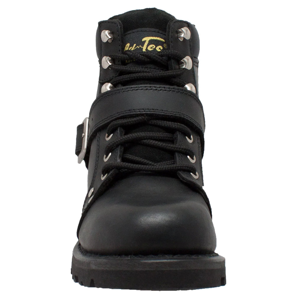 8143 Women's YKK Zipper Black Biker Boot