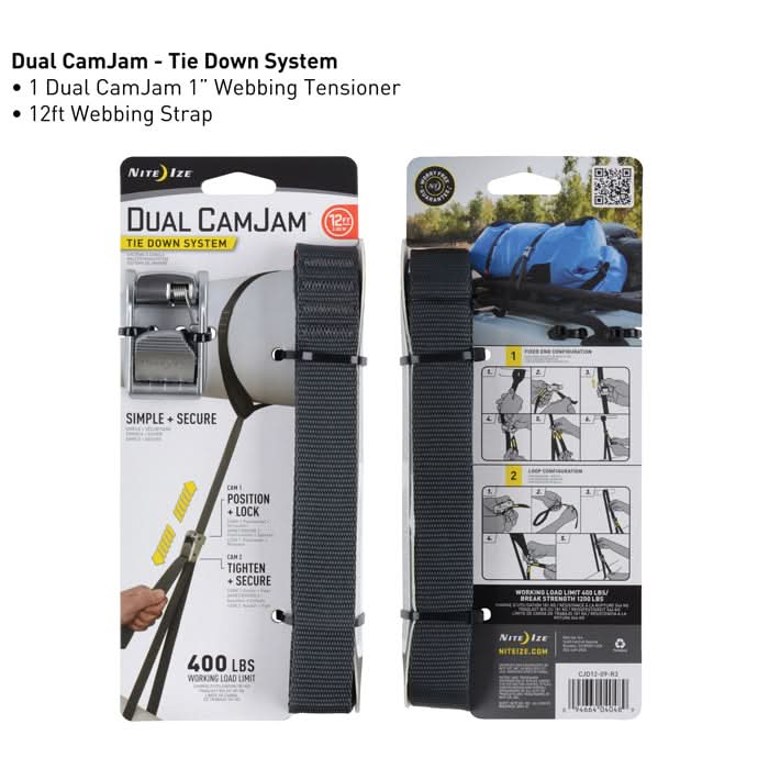 CJD12-09-R3 DUAL CAMJAM® TIE DOWN SYSTEM 12' Miscellaneous Nite Ize