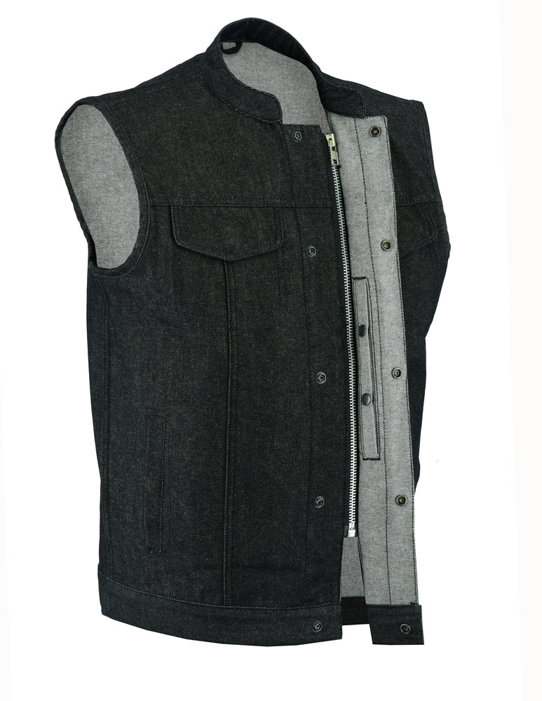 Horizon black Motorcycle Denim Vest Renegade Classics