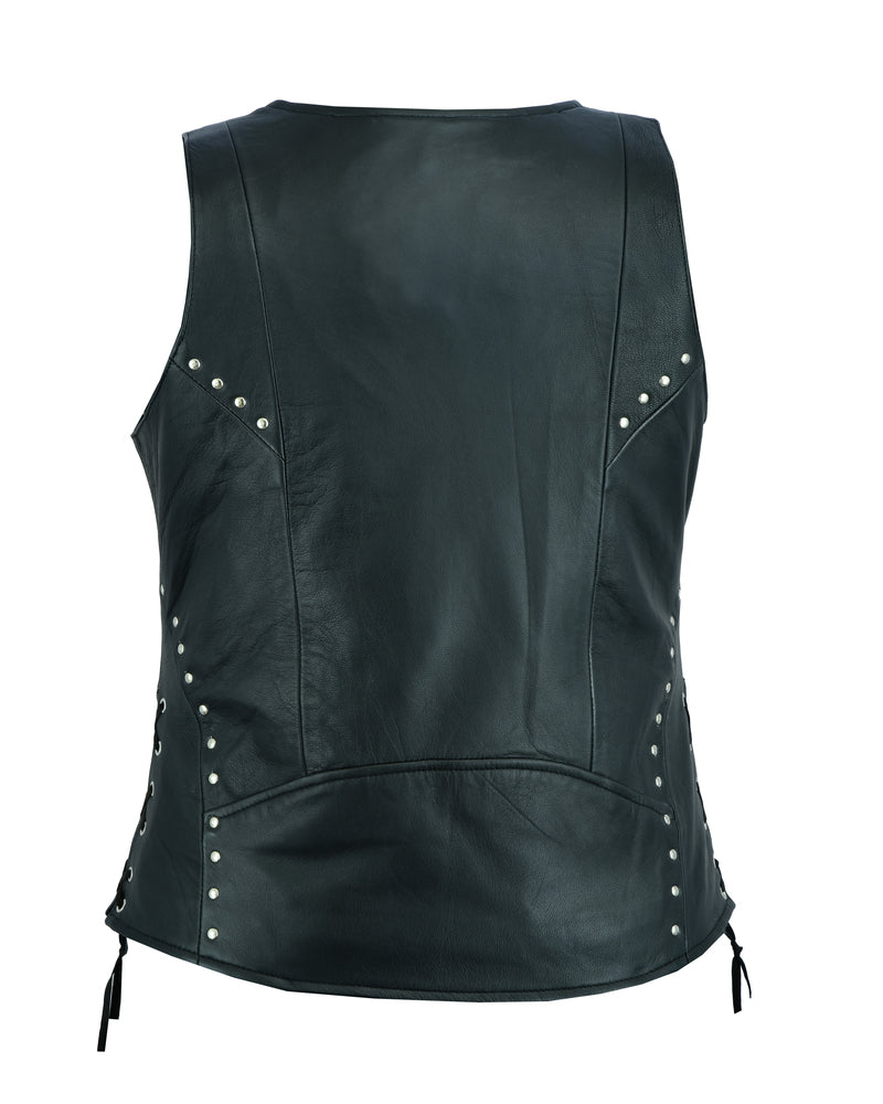 Vinca Women's leather motorcycle vest Women's Leather Vests Renegade Classics