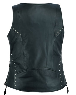 Vinca Women's leather motorcycle vest Women's Leather Vests Renegade Classics