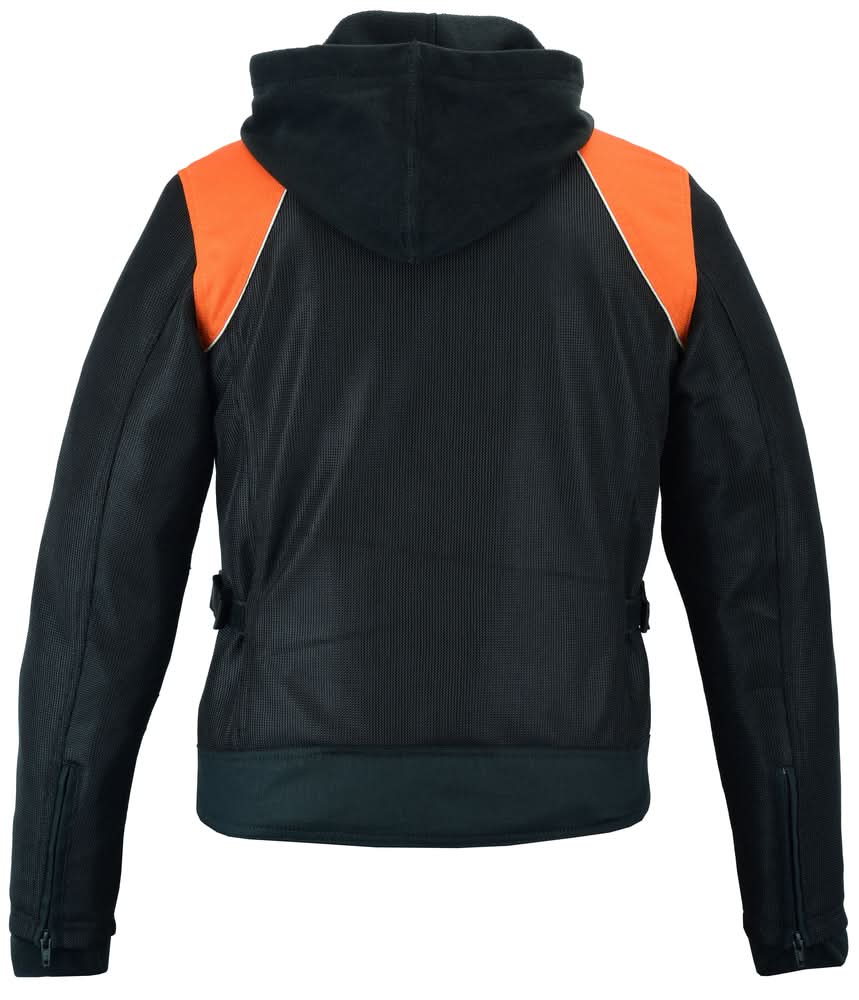 Born Flare Mesh Motorcycle Jacket - Black/Orange Women's Textile Jackets Renegade Classics