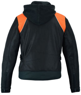Born Flare Mesh Motorcycle Jacket - Black/Orange Women's Textile Jackets Renegade Classics
