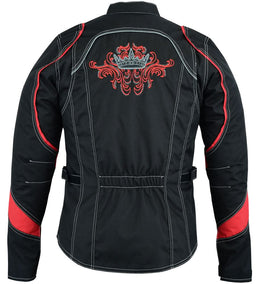 Cherry Rush Women's Textile Motorcycle Jacket - Red Women's Textile Jackets Renegade Classics