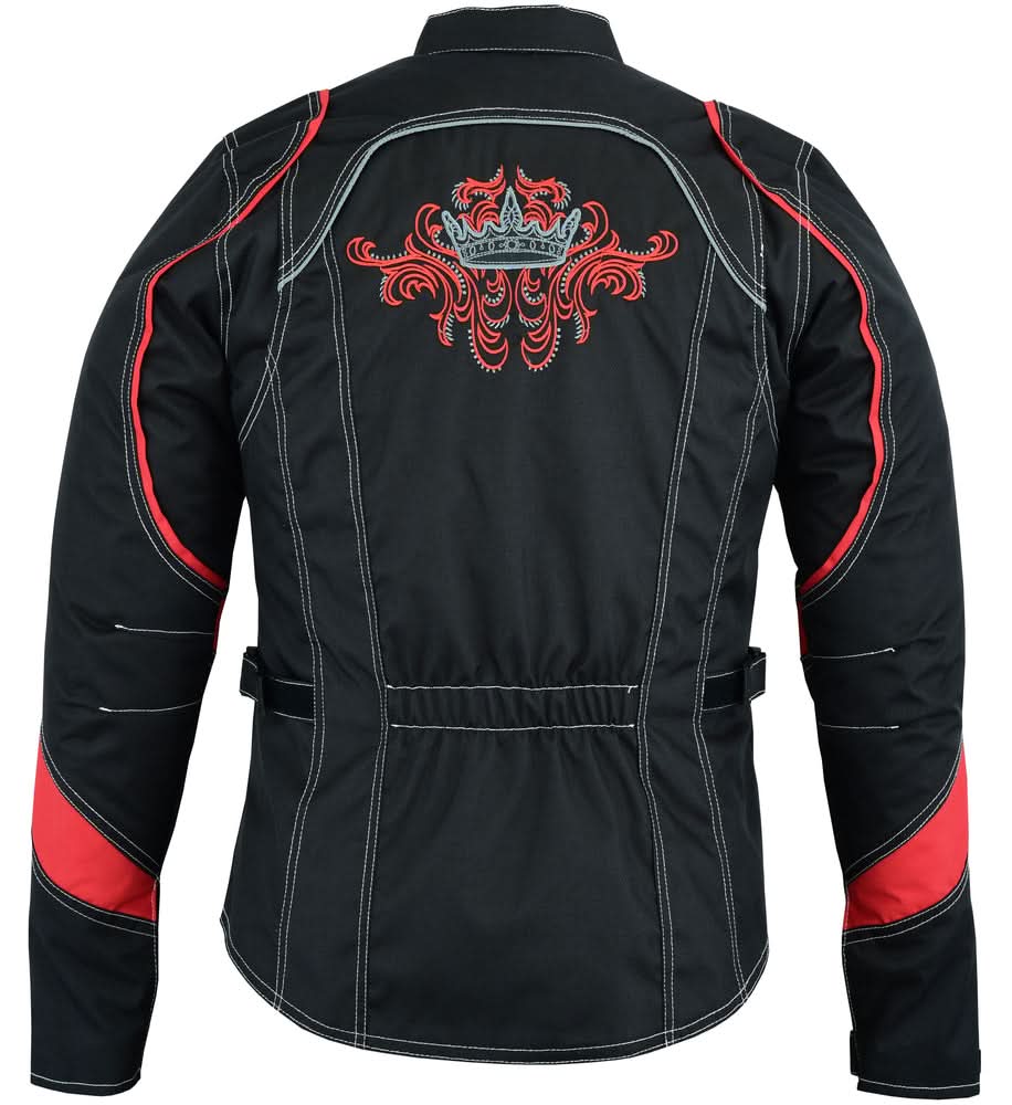 Cherry Rush Women's Textile Motorcycle Jacket - Red Women's Textile Jackets Renegade Classics