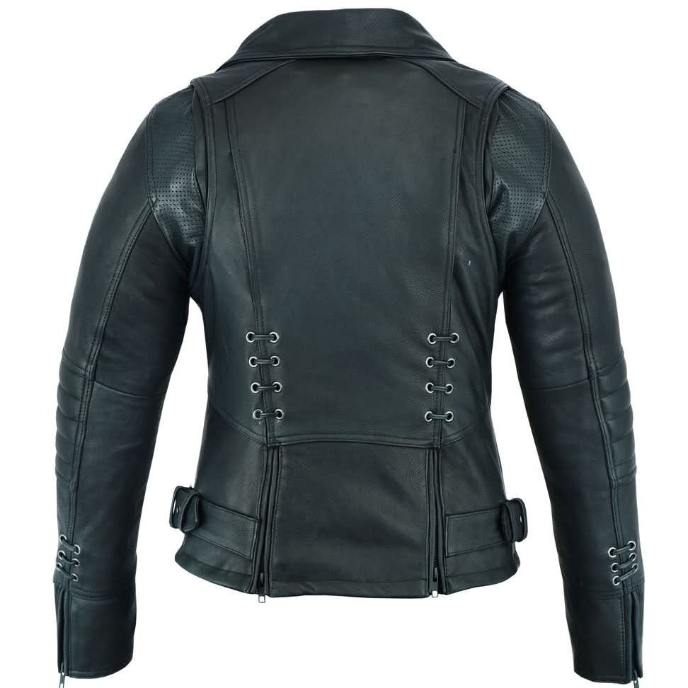 IronRose Women's Leather motorcycle Vest â€“ Black Women's Leather Jackets Renegade Classics