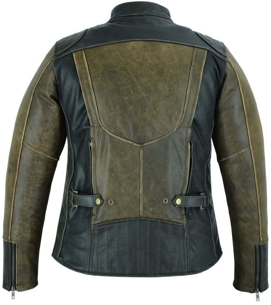Spirit Rider Women's Vintage Brown Leather Motorcycle Jacket Women's Leather Jackets Renegade Classics