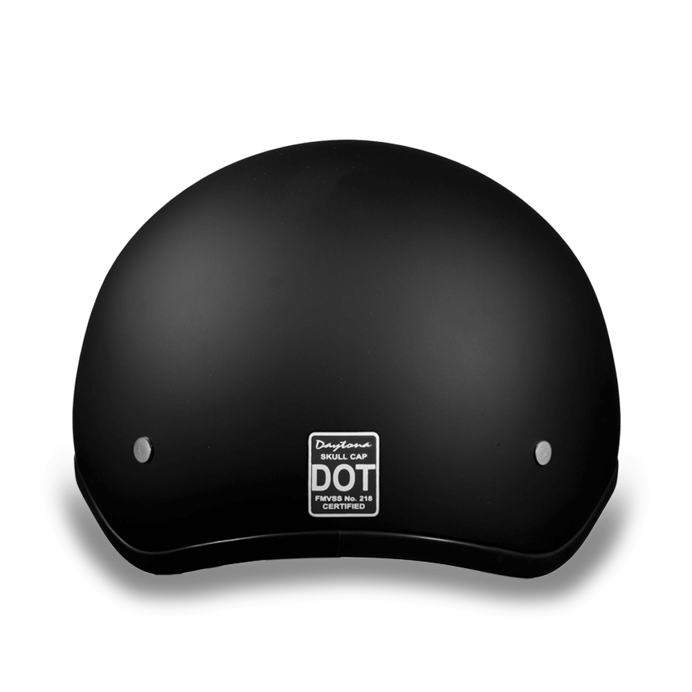 DOT Approved Daytona Skull Cap Helmet – Dull Black Helmets Daytona Helmets