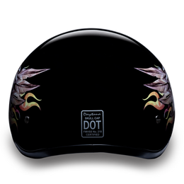 D6-SKW D.O.T. DAYTONA SKULL CAP - W/ SKULL WINGS Helmets Daytona Helmets
