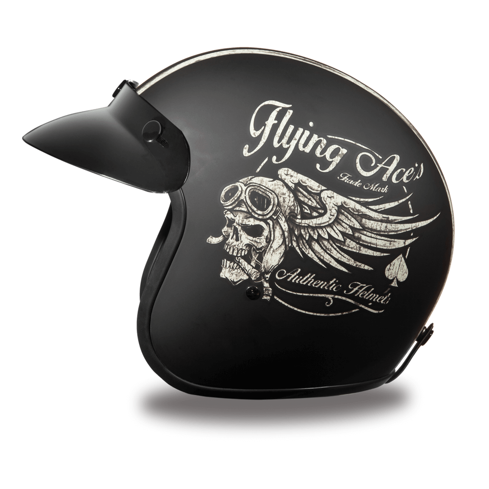 DC6-FAC D.O.T. DAYTONA CRUISER - W/ FLYING ACE'S Helmets Daytona Helmets
