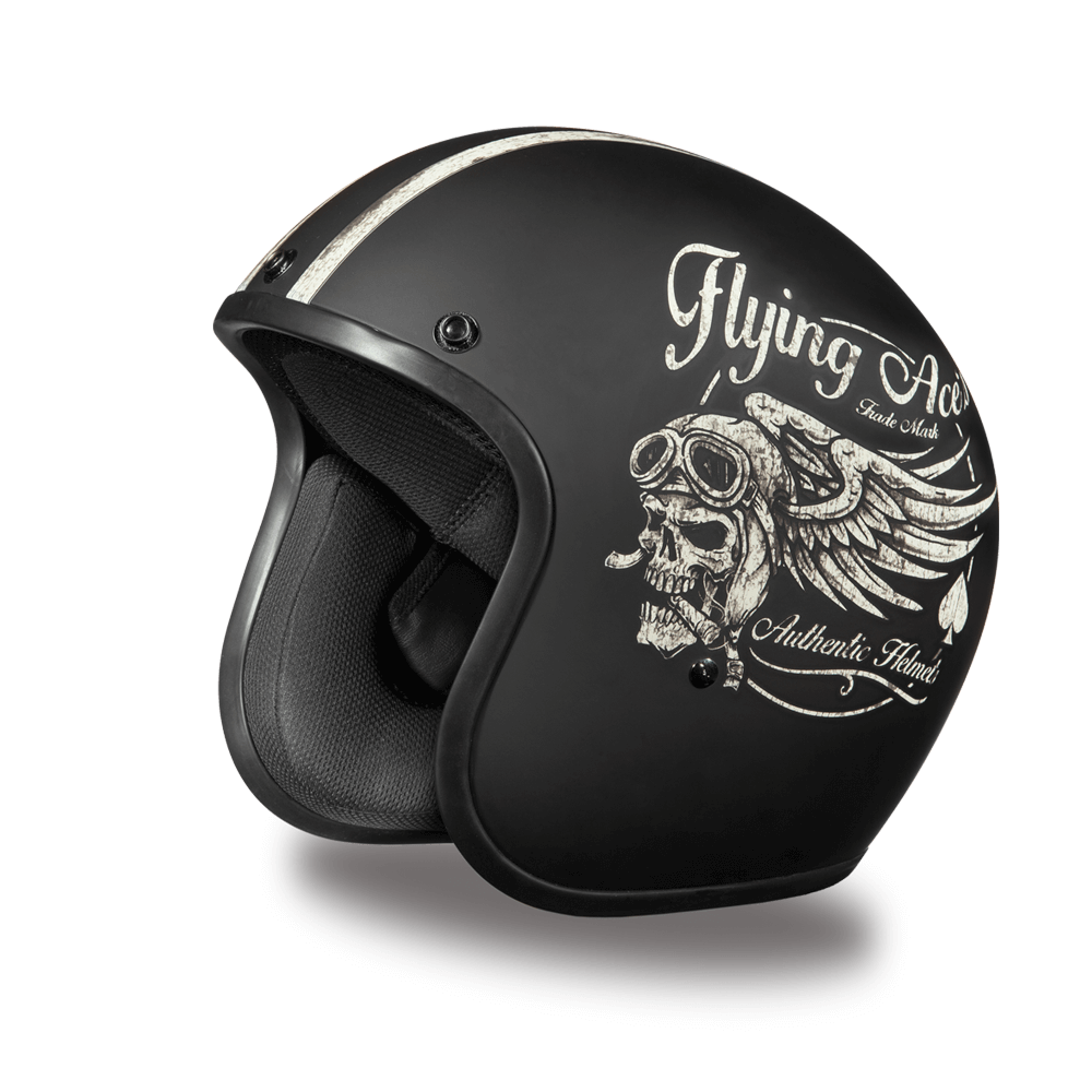 DC6-FAC D.O.T. DAYTONA CRUISER - W/ FLYING ACE'S Helmets Daytona Helmets