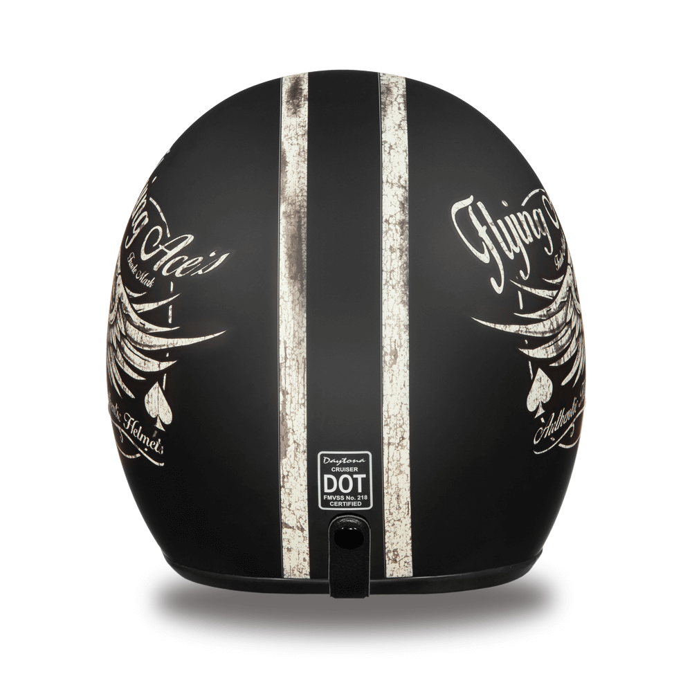DC6-FAC D.O.T. DAYTONA CRUISER - W/ FLYING ACE'S Helmets Daytona Helmets