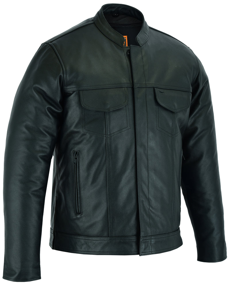 Dominion Men's Black Leather Motorccle Shirt Men's Leather Jackets Renegade Classics