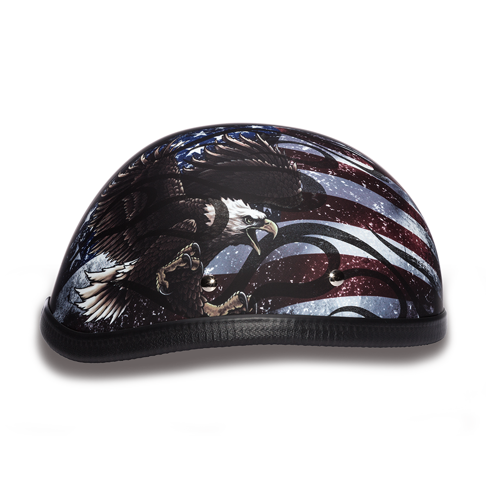 6002USA EAGLE- W/ FLAMES USA Non-DOT Helmets Daytona Helmets