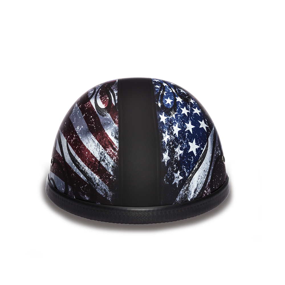 6002USA EAGLE- W/ FLAMES USA Non-DOT Helmets Daytona Helmets