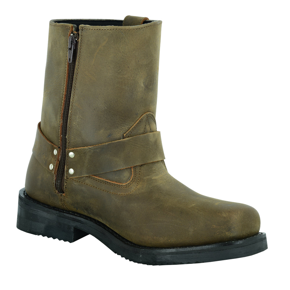 Ghoststep Men's 7" Motorcycle Leather Boots – Brown Men's Footwear Renegade Classics