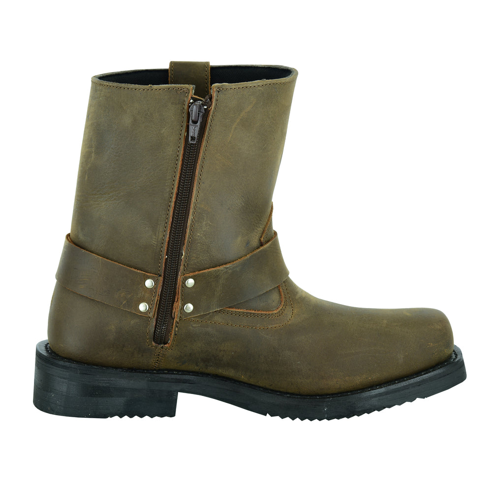 Ghoststep Men's 7" Motorcycle Leather Boots – Brown Men's Footwear Renegade Classics