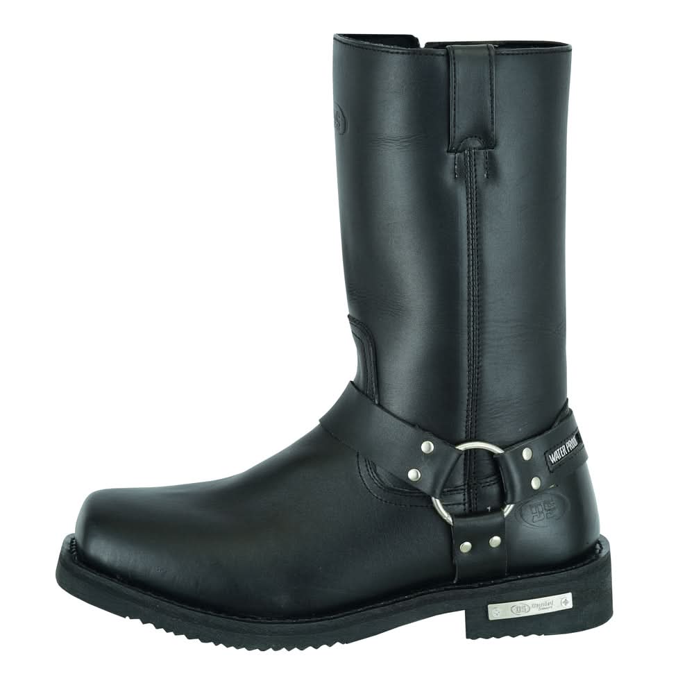 Men's TitanGrip Black bikers Leather Boots Men's Footwear Renegade Classics