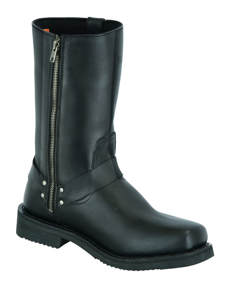 Men's TitanGrip Black bikers Leather Boots Men's Footwear Renegade Classics