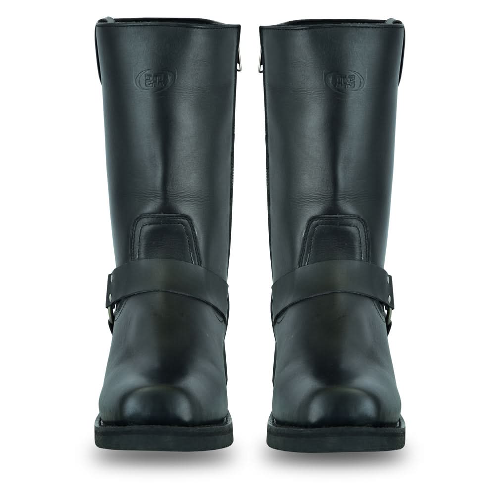 Men's TitanGrip Black bikers Leather Boots Men's Footwear Renegade Classics