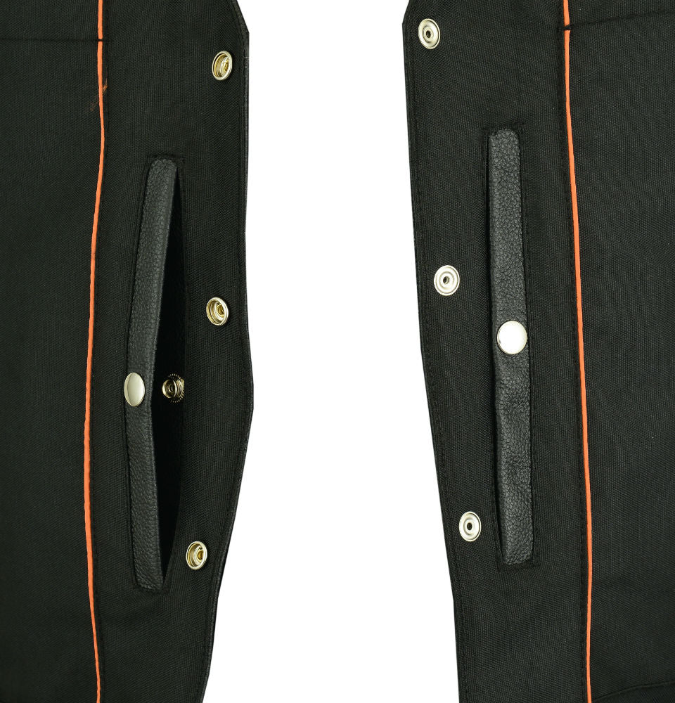 SolidRider Men's Leather Motorcycle Vest - Black Men's Leather Vests Renegade Classics
