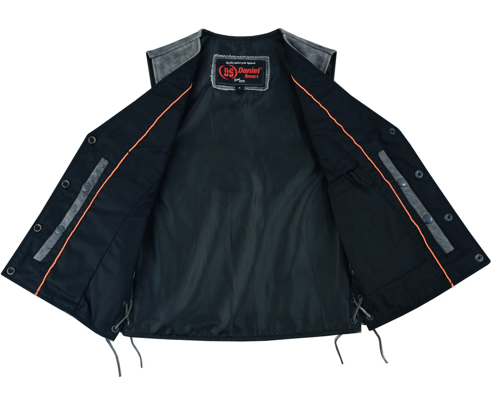 Delure Women's leather motorcycle vest Women's Leather Vests Renegade Classics