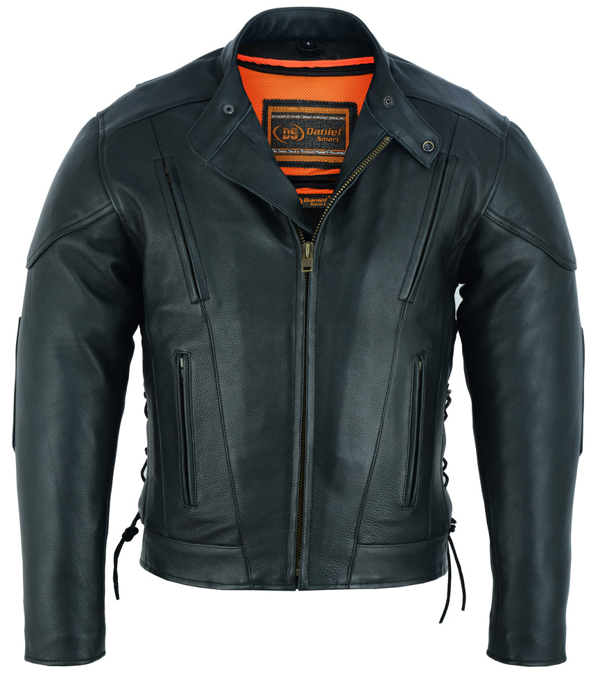 DS Men's Premium Vented Motorcycle Jacket – Side Laces