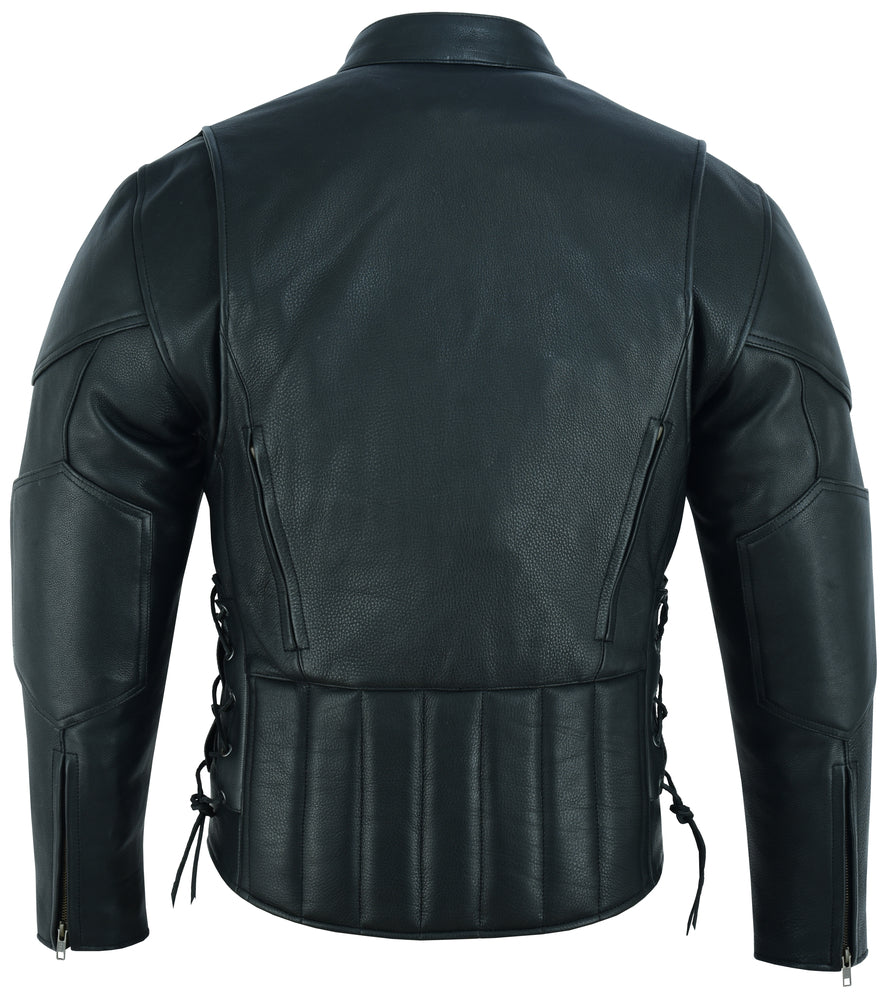 DS Men's Premium Vented Motorcycle Jacket – Side Laces