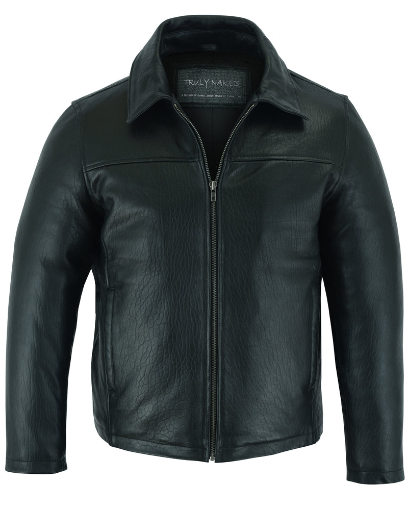 DS Men's Black Drum Dyed New Zealand Lambskin Jacket