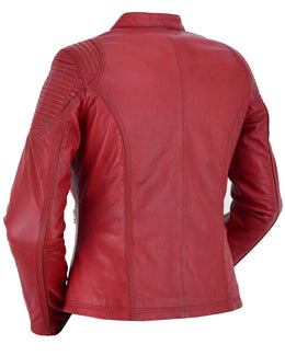 Scarlet Rider Cabernet Womens Red Leather Jacket Women's Leather Jackets Renegade Classics