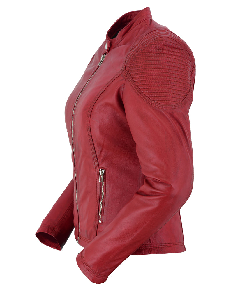 Scarlet Rider Cabernet Womens Red Leather Jacket Women's Leather Jackets Renegade Classics