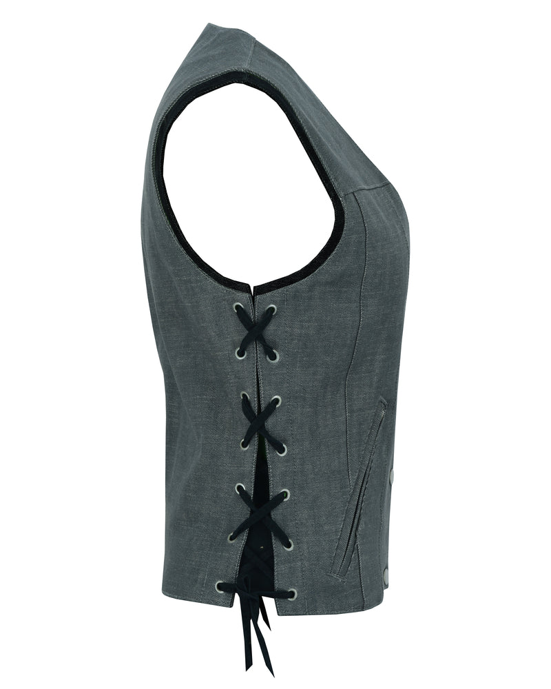 Storm Gray womens denim vest Women's Denim Vests Renegade Classics