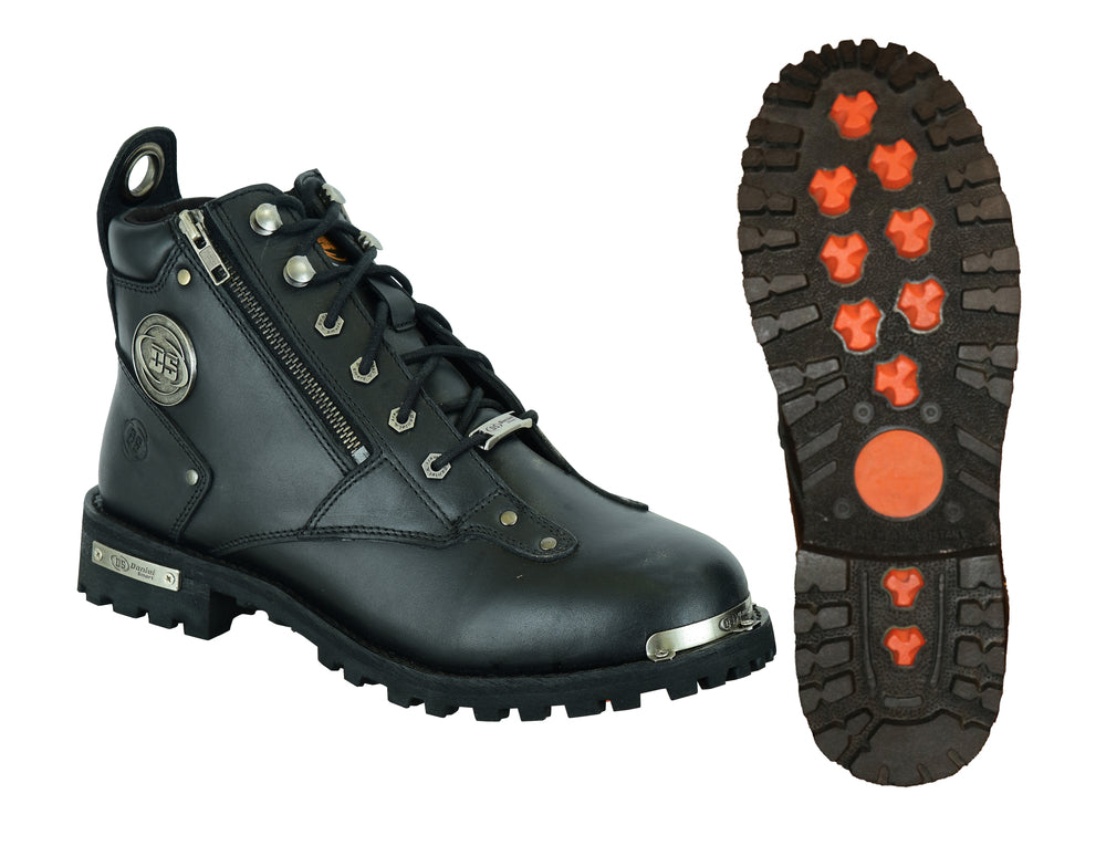 TundraGrip Men's 6'' Leather Motorcycle Boots Men's Footwear Renegade Classics