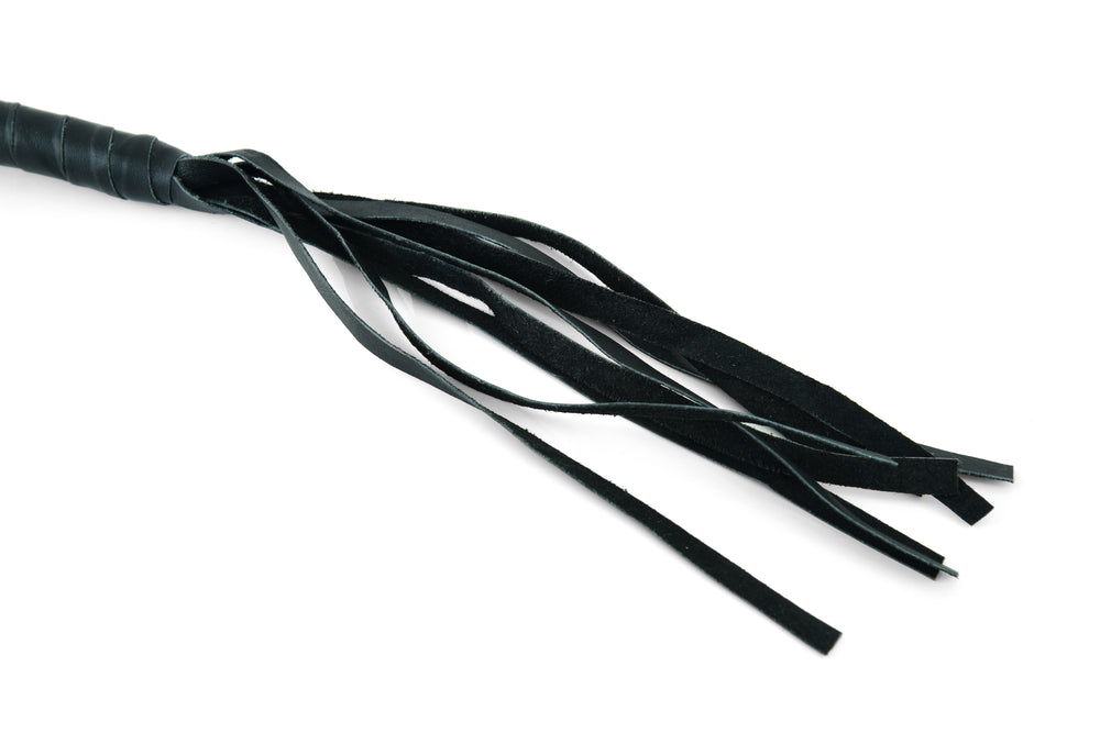 GBW201 Leather Handlebar Fringe - Black