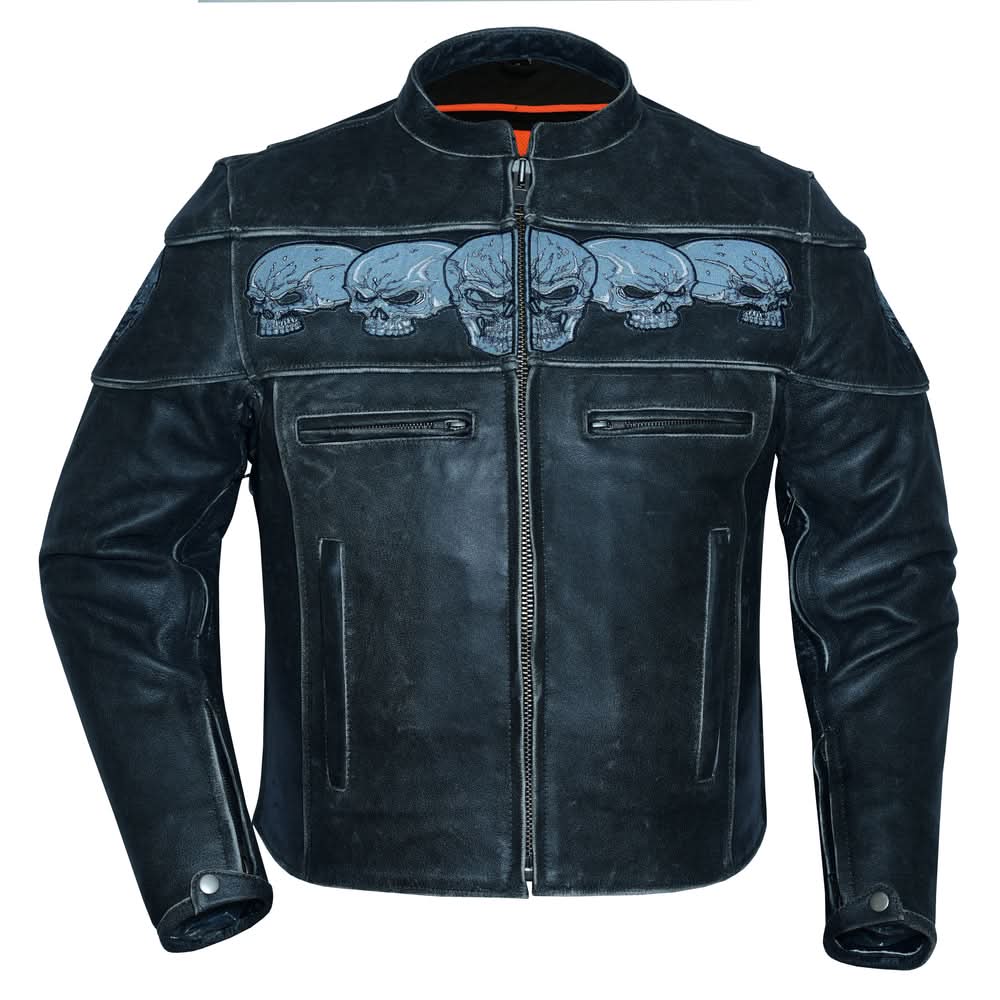 Draven Men's Leather Motorcycle Jacket Men's Leather Jackets Renegade Classics
