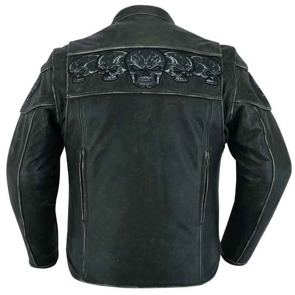 Draven Men's Leather Motorcycle Jacket Men's Leather Jackets Renegade Classics