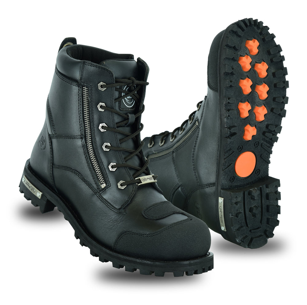 Thundersole Men's leather motorcycle boots - Black Men's Footwear Renegade Classics