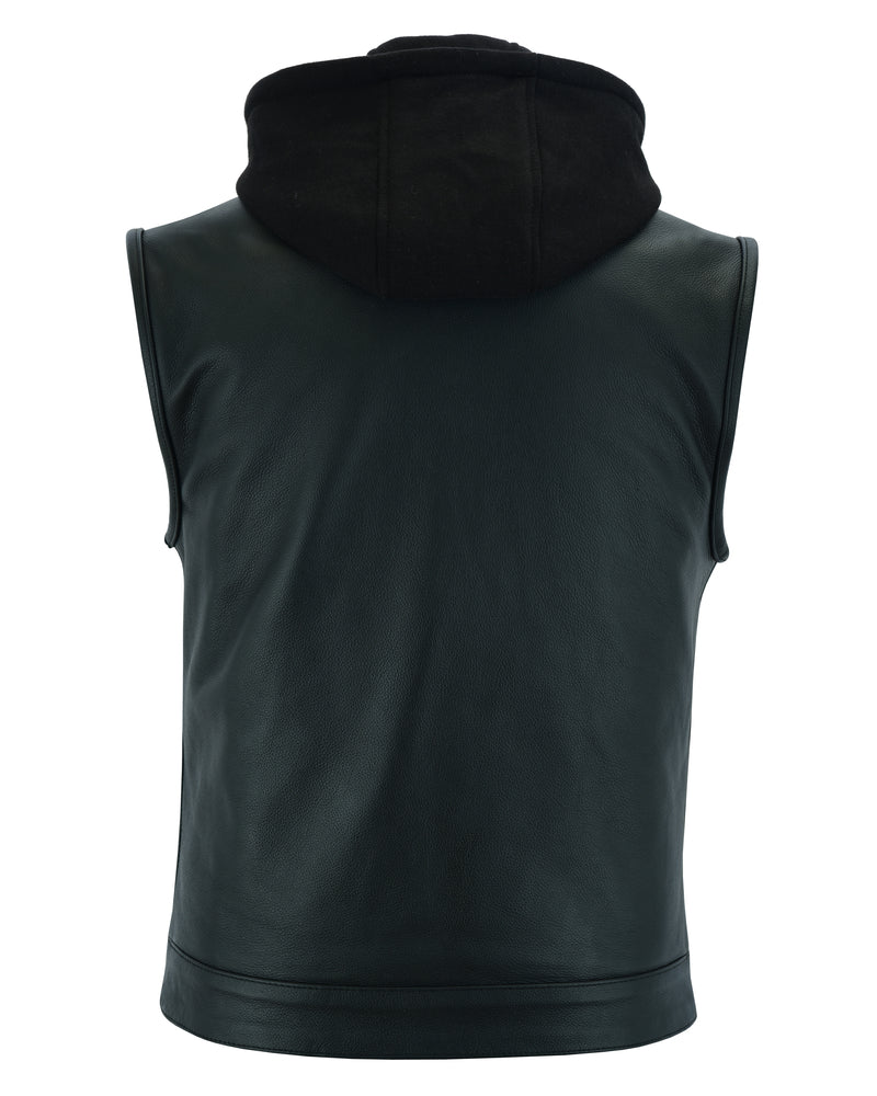 Versa Men's Black Leather Motorcycle Vest Men's Leather Vests Renegade Classics